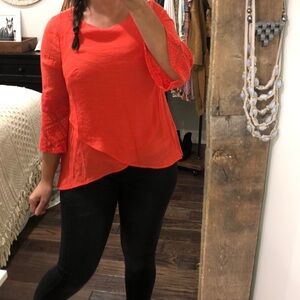 New directions small orange blouse new with tags